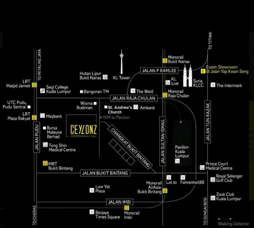 Luxurious Ceylonz Suite Near Bukit Bintang 4Pax Kuala Lumpur Exterior foto